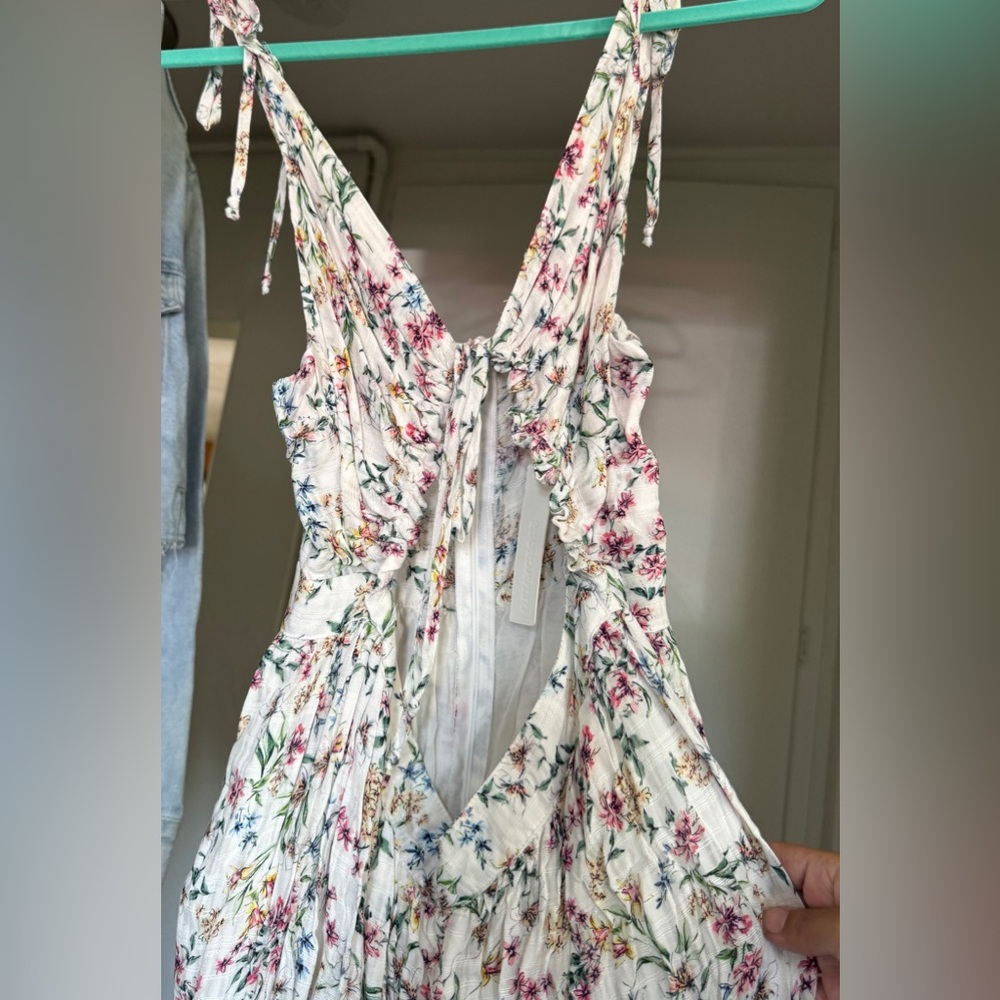 Olivaceous Floral Ruffle Dress